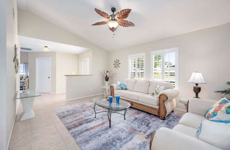 Sunny Living Room with Comfortable Couches