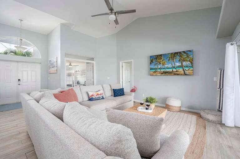 Enjoy your Favorite TV Show on the Smart TV with Amazing Views of the Pool