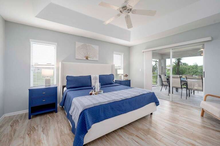 Main King Bedroom with Patio Access