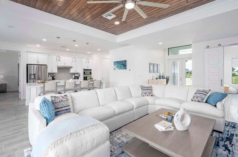 Open Living Floor Plan with Comfortable Couch
