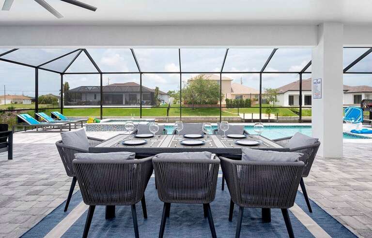 Oversized Pool Area with Large Covered Lanai Great for Al Fresco Dining