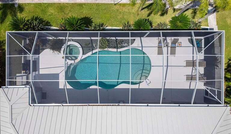 Bird Eye View of the Swimming Pool & Spa