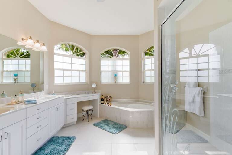 Primary Bathroom with Garden Tub and Walk in Shower