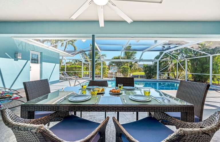 Welcome to Your Al Fresco Dining Space with Great Views of the Pool