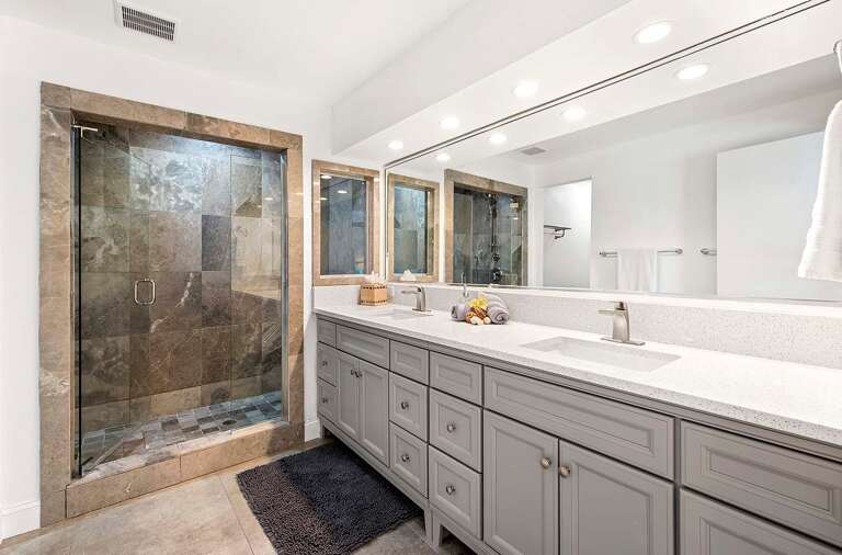 En-Suite Bathroom with Dual Sinks and Shower