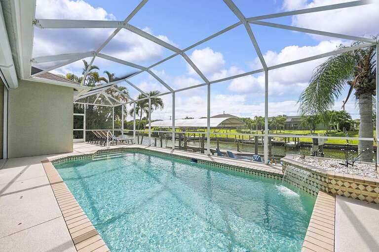 Large Patio with Water Feature and Southern Exposure Pool