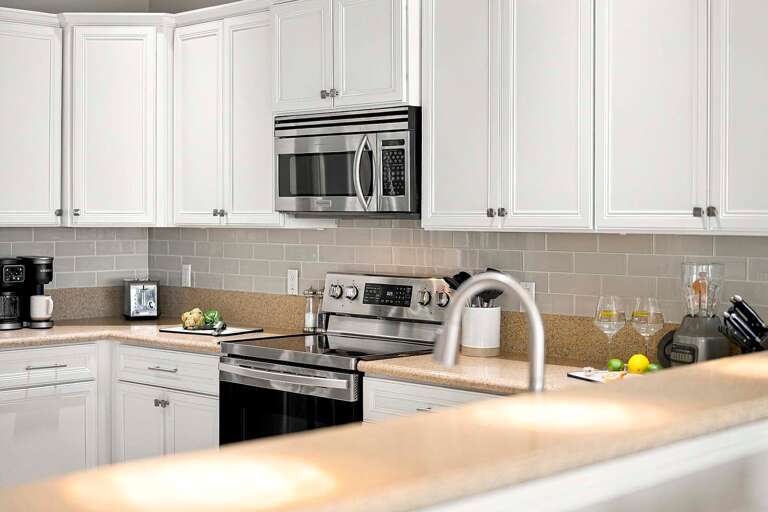 Stainless Kitchen Appliances and Fully Equipped Kitchen