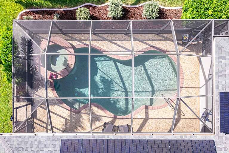 Aerial View of the Lanai and Pool