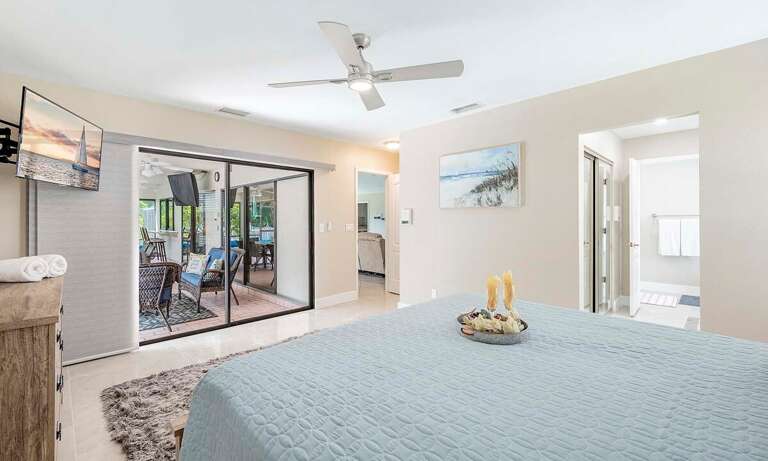 Master Bedroom with Patio View