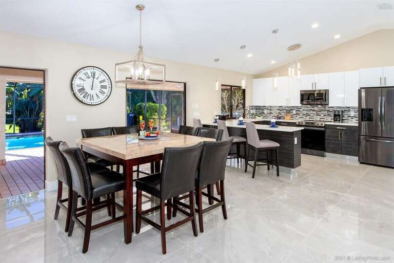 Open Kitchen and Dining Room