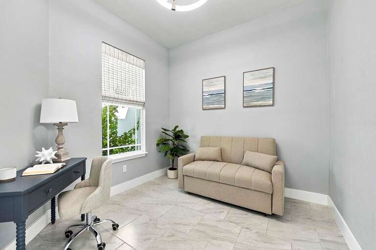 Designated Den with Garden View and Desk/Workspace