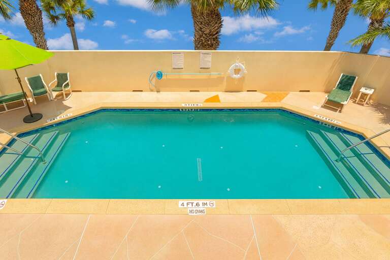 Palm-fringed Pool, Azure Allure