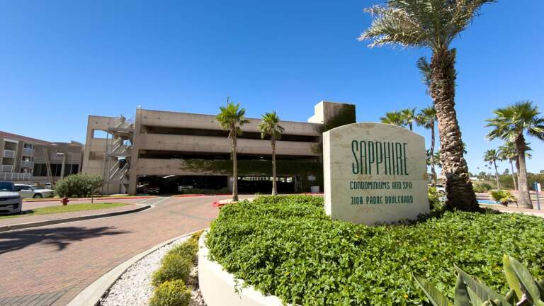 Sunlit Sign Surrounded By Swaying Palms