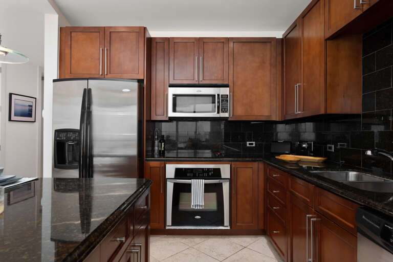 Polished Kitchen, Pristine Counters, Spacious Setup In Vacation Rental