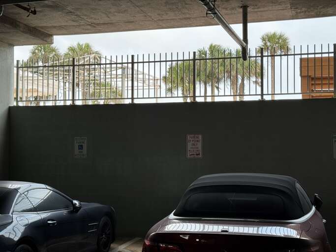 SECURED garage parking.  1 vehicle inside and 1 vehicle outside.  Contact host for oversized vehicles