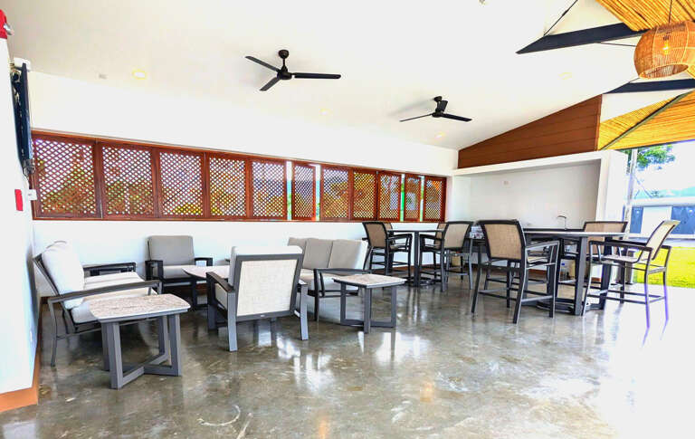 Large BBQ area