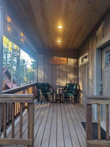 The main entrance and entry deck