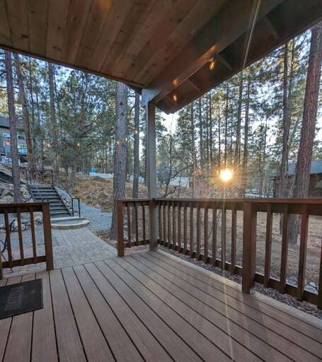 The front entry deck