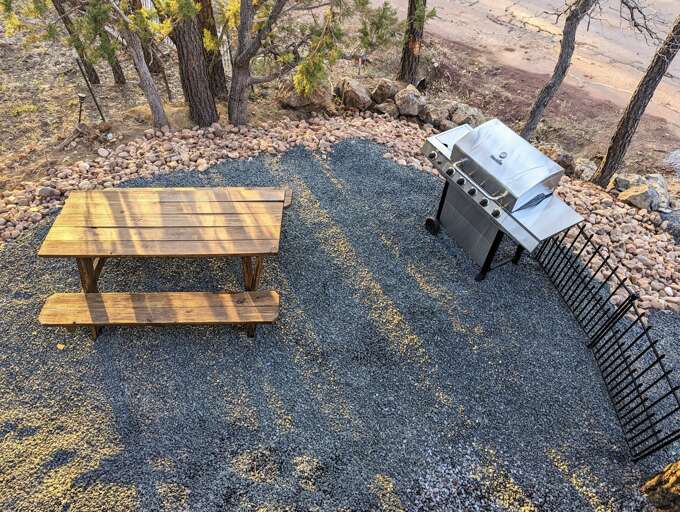 BBQ and picnic area from the deck