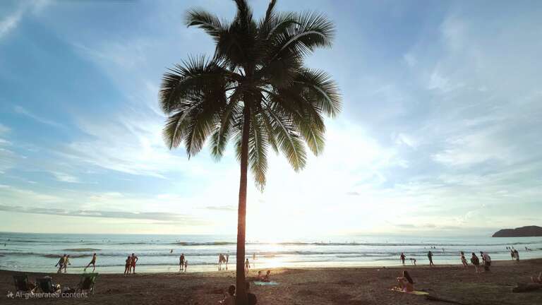 Jaco Beach across the street