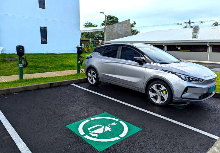 Electric car charging station