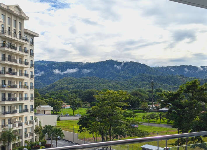 Balcony view of mountain area