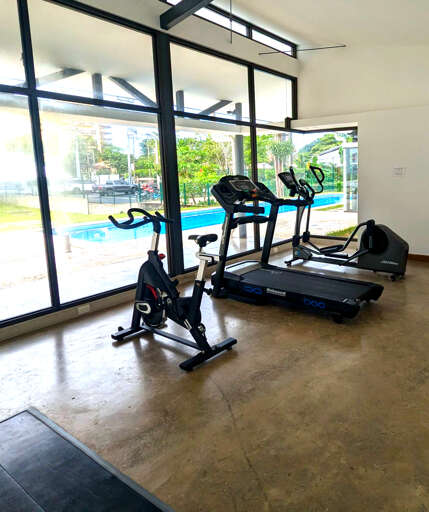 Exercise equipment in the gym