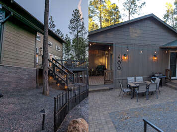 Two houses for larger groups, sleeps up to 14, across the street from each other, lots of stairs!