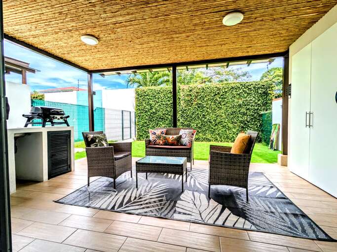 Serene outdoor seating area