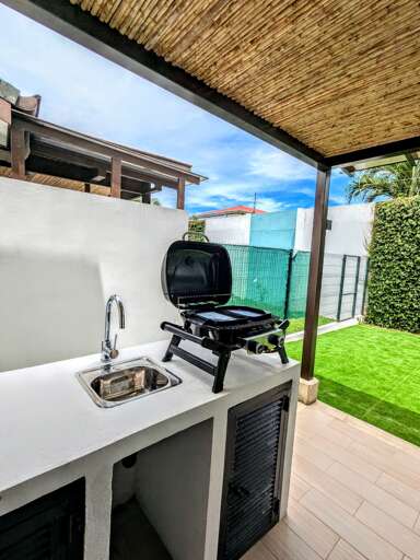 Patio private BBQ area