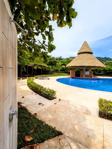 Poolside showers