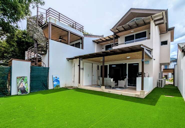 Large private backyard