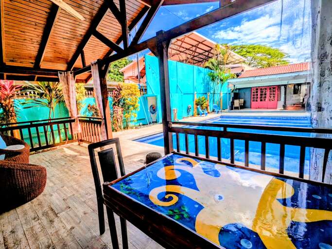 Patio with Pool view