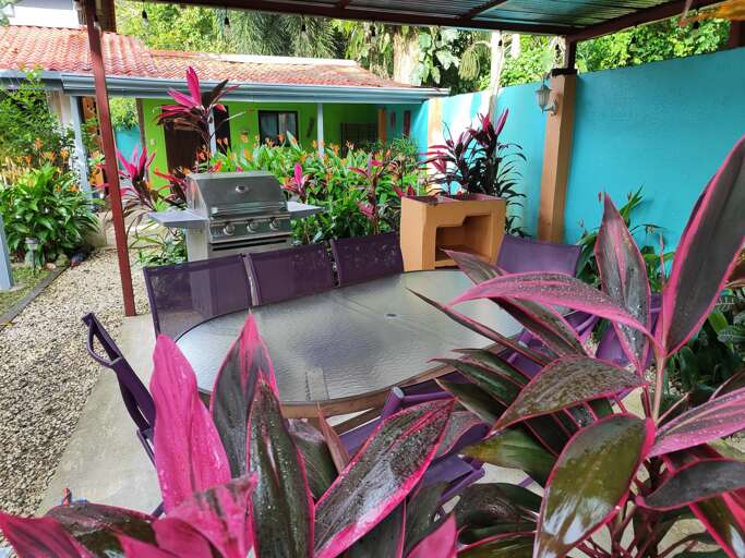 BBQ and outdoor kitchen area