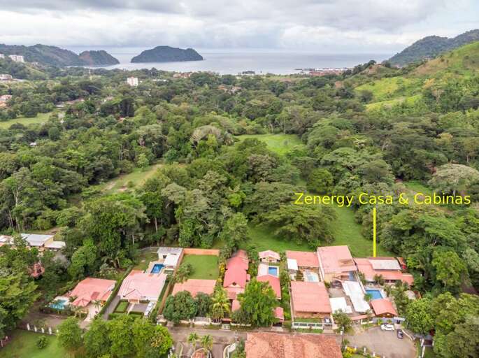 Playa Herradura Aerial of Zenergy Casa &amp; Cabinas