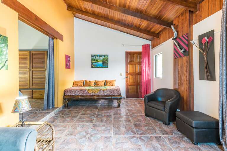 Living room area in Cabina Plumeria