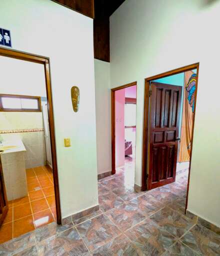 Private Bathroom and Hall area with The Rose Room