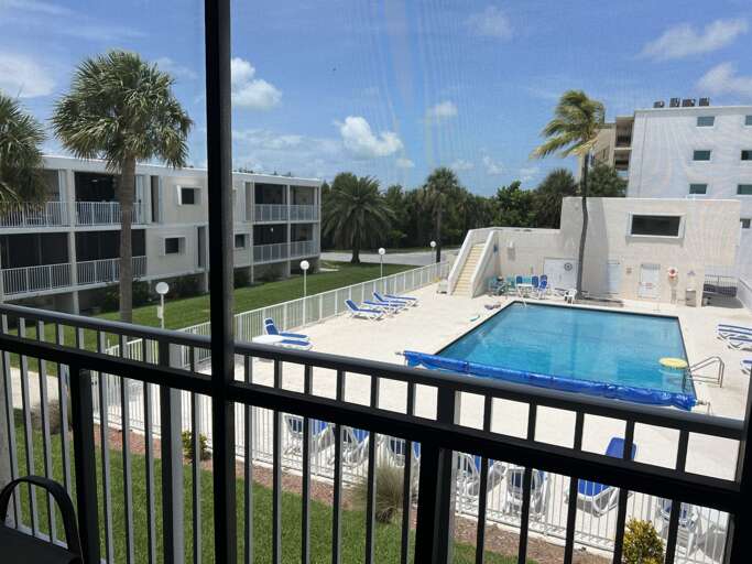 Enjoy ocean and pool views from the patio