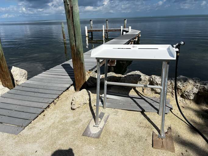Fish cleaning station—perfect for preparing your fresh catch Fish cleaning station—perfect for preparing your fresh catch