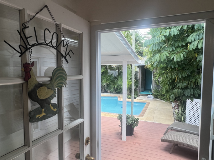 Sliding Door out to the pool deck