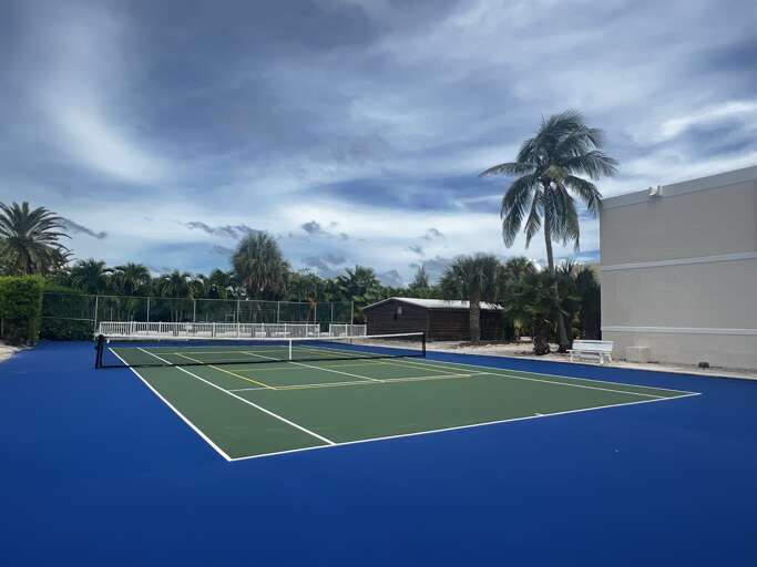 Private Tennis Court at the Royal Plum Club Condominiums