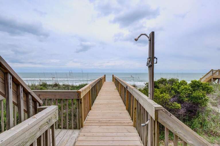 Private Beach Walkway with Shower