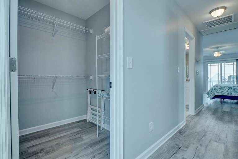 Upstairs master closet Upstairs master closet