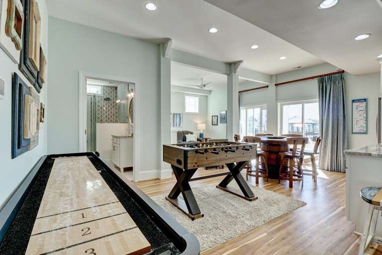 Ground Level Gameroom with Shuffleboard Ground Level Gameroom with Shuffleboard
