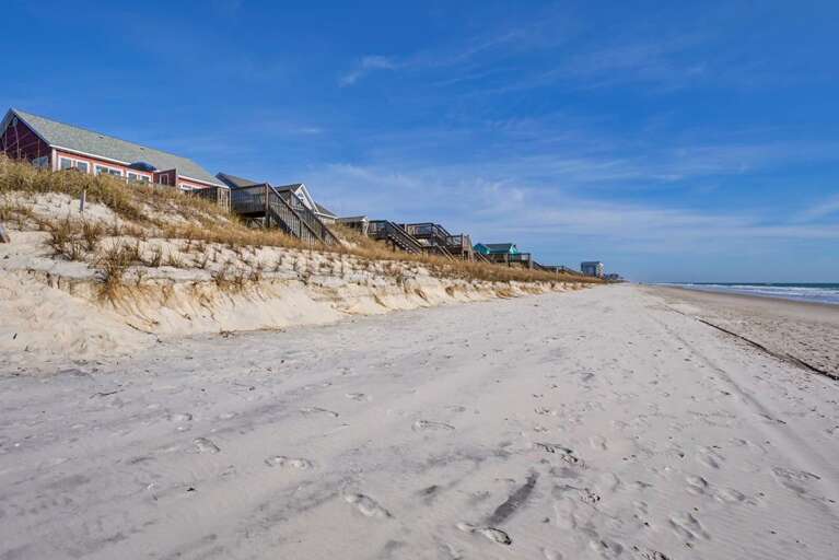 Beach in Front of House