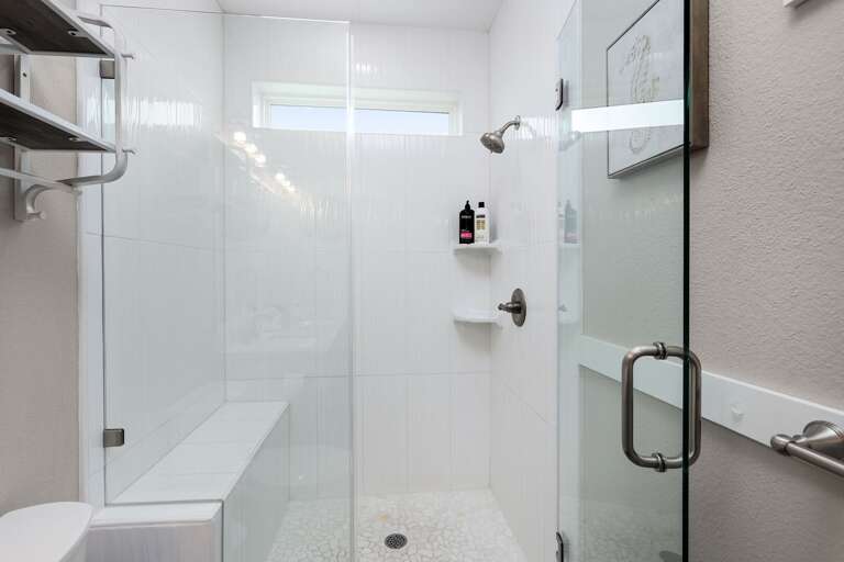 Modern walk-in shower