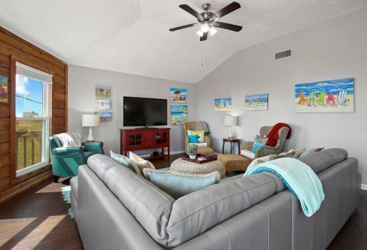 Beachfront Escape has a great coastal look and feel.   Enjoy! Beachfront Escape has a great coastal look and feel.   Enjoy!