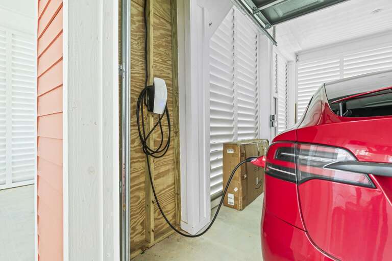 The home even has an EV charger!