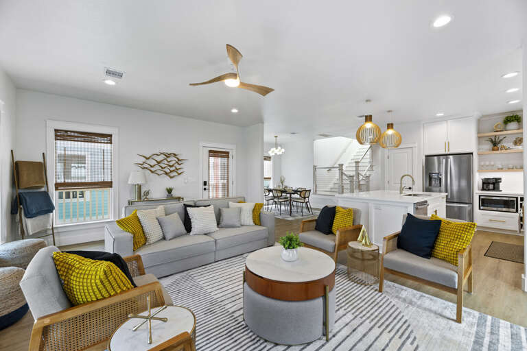 Living room with plenty of space to gather!