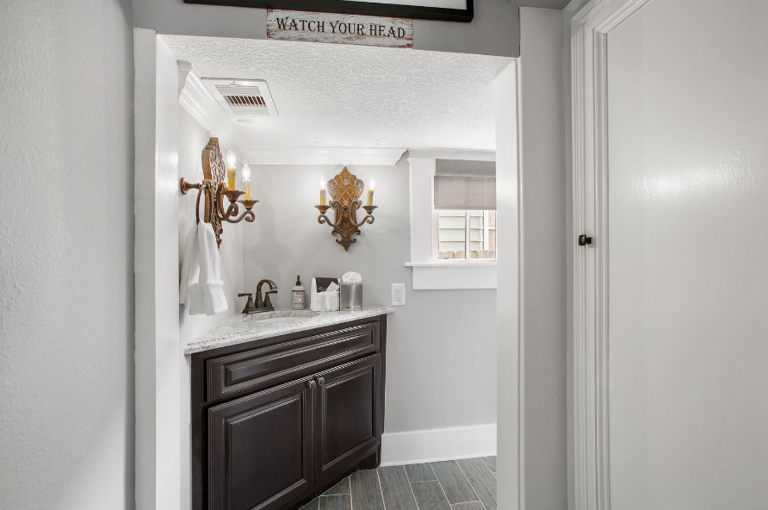 Downstairs half bath.